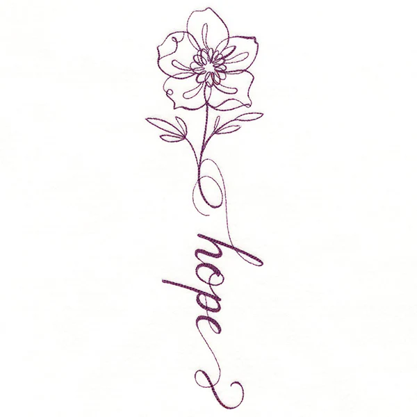 Blessed Calligraphy in Bloom - Anemone - Image 2