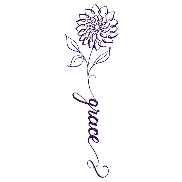 Blessed Calligraphy in Bloom - Dahlia - Image 2