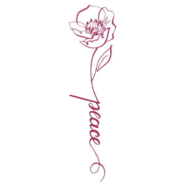 Blessed Calligraphy in Bloom - Poppy