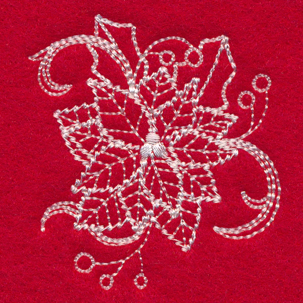 Blissful Poinsettia (Whitework) - Image 5