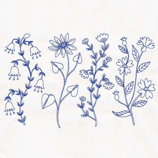 Blooming Folk Art Botanical Border (Vintage) - Image 5