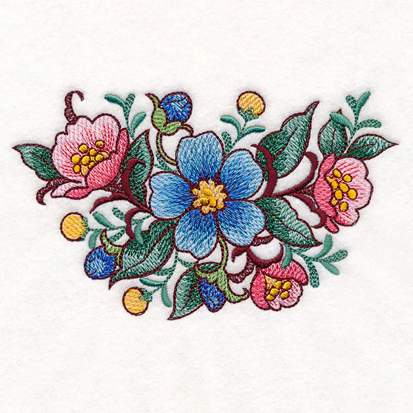 Blooming Half Hexagon Florals