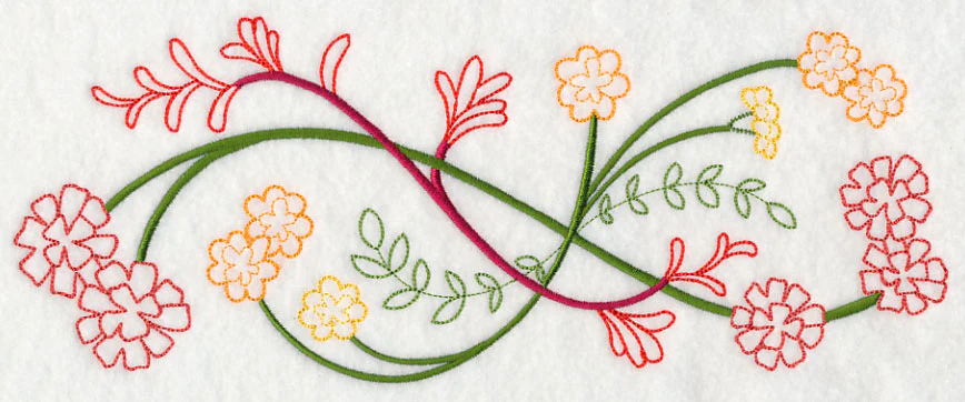 Blooming October Border (Vintage)