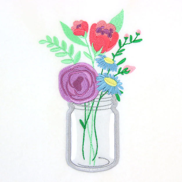 Blooming Petal Party Mason Jar (Vinyl Applique) - Image 4