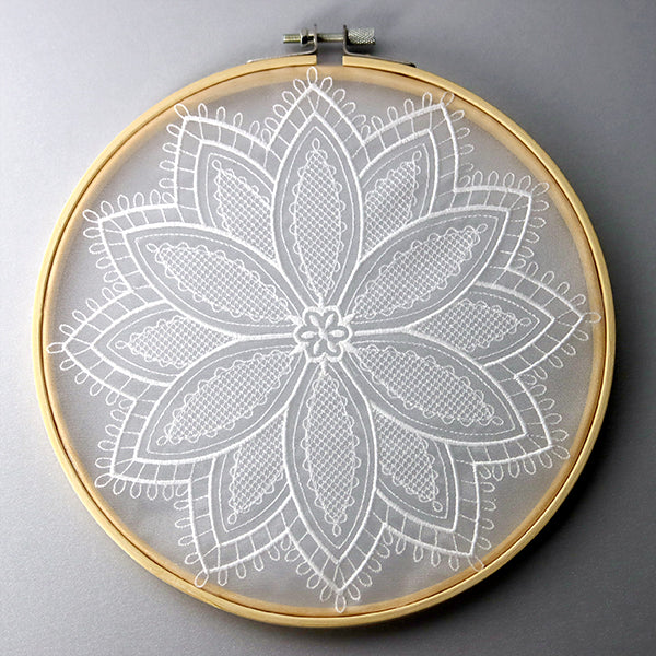 Blooming Poinsettia Doily (Organza) - Image 2