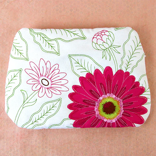 Blossoming Applique Zipper Pouch (In-the-Hoop) - Image 2