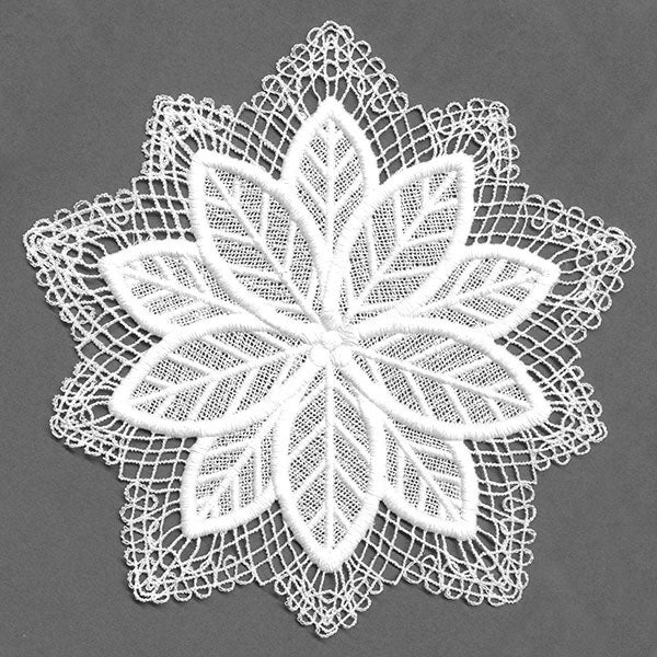 Blossoming Poinsettia Doily (Battenburg Lace) - Image 6
