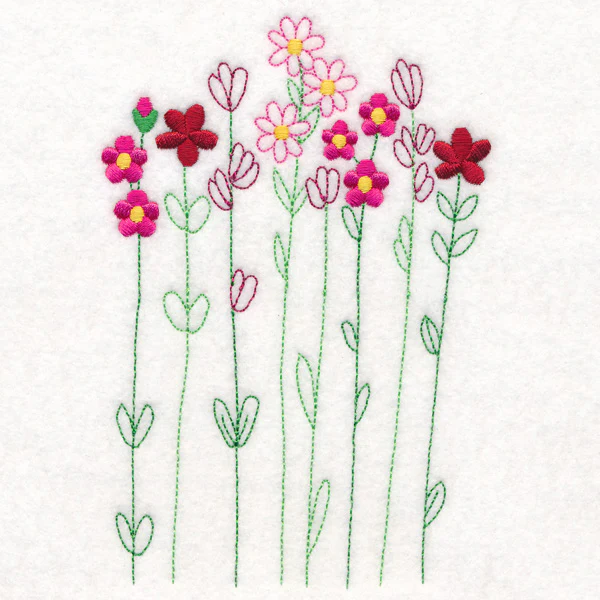 Blossoming Wildflower Stems
