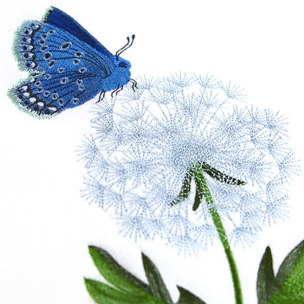 Blue Butterfly with Dandelion - Image 2