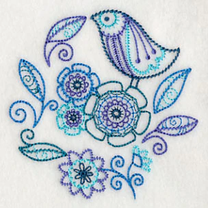 Blue Harmony Bird 2 (Vintage) - Image 5