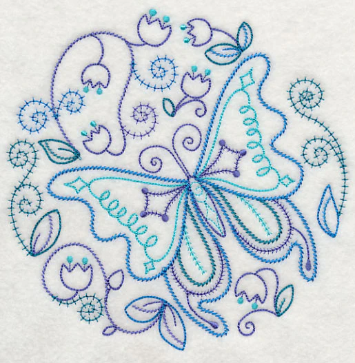 Blue Harmony Butterfly 1 (Vintage) - Image 2