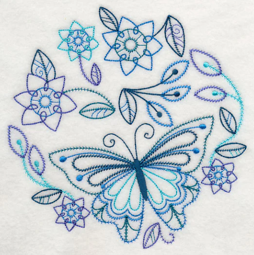 Blue Harmony Butterfly 2 (Vintage) - Image 2