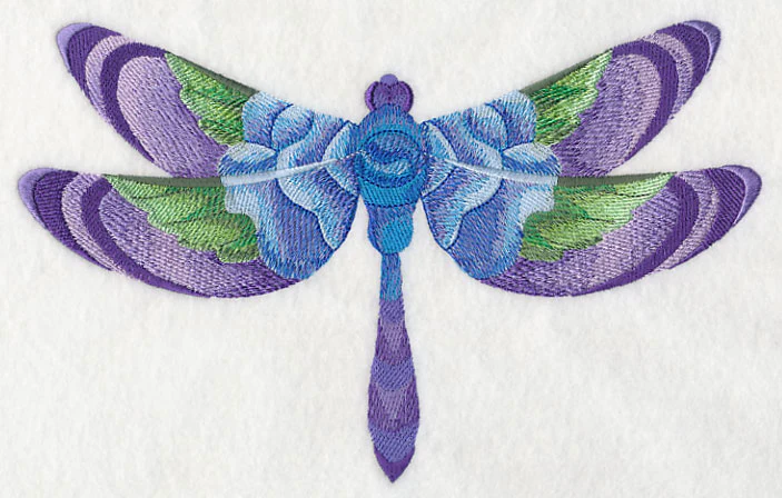 Blue Rose Dragonfly in Watercolor - Image 5