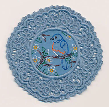 Bluebird Fabric Doily (Lace) - Image 2