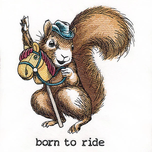 Born to Ride Cowboy Squirrel - Image 4