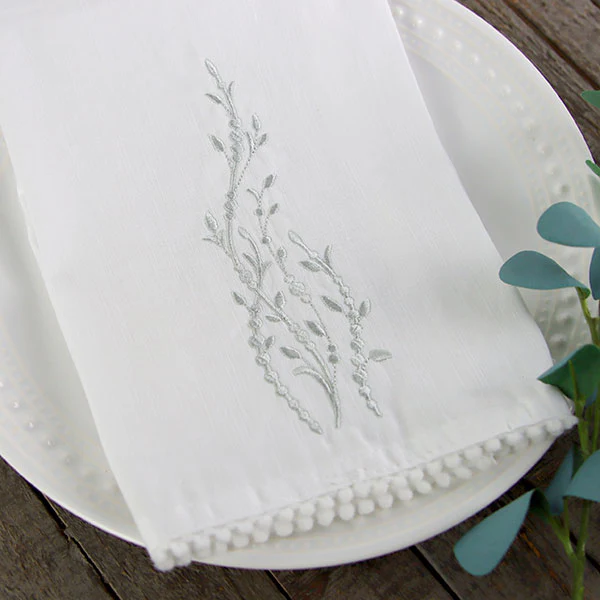 Botanical Delights Tall Border (Whitework) - Image 2