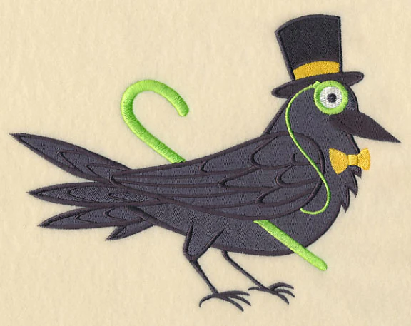 Brainy Raven in Glasses