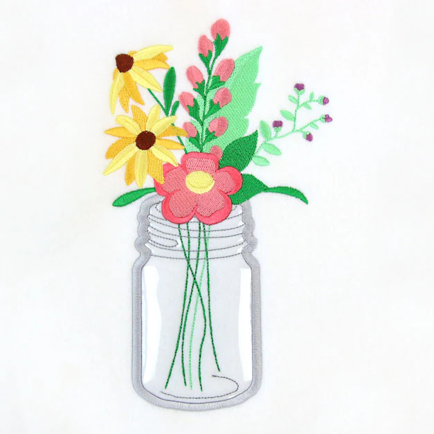 Breezy Petal Party Mason Jar (Vinyl Applique) - Image 2