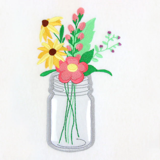 Breezy Petal Party Mason Jar (Vinyl Applique) - Image 3