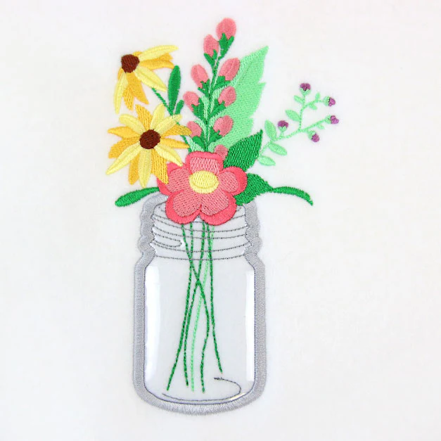 Breezy Petal Party Mason Jar (Vinyl Applique) - Image 4