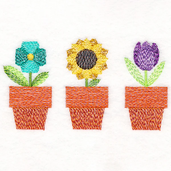 Bright and Breezy Flowerpots Trio - Image 5
