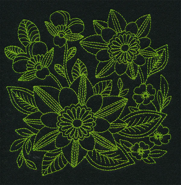 Bright Blooms Floral Square (Thick Thread)