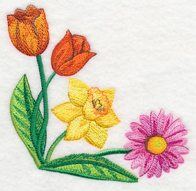 Bright Flower Corner in Watercolor - Image 2