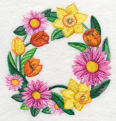 Bright Flower Wreath in Watercolor - Image 4