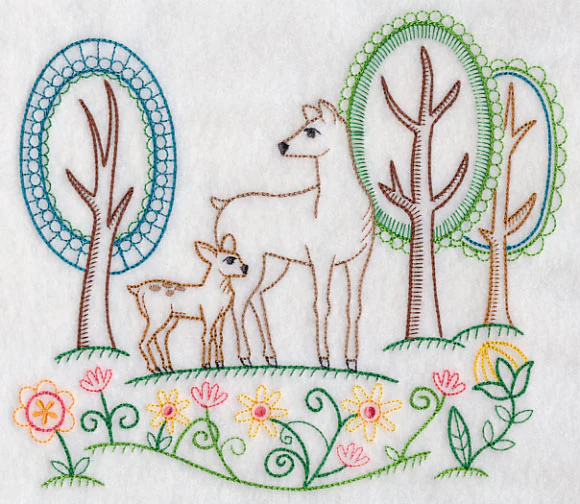 Bright Forest Deer (Vintage)