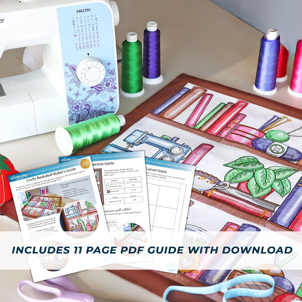 Build a Crafty Bookshelf Quilt Design Pack - Image 4