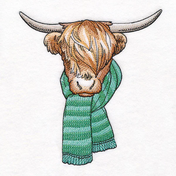 Bundled Up for Winter - Highland Cow - Image 7