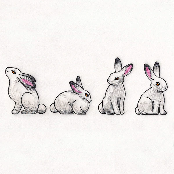 Bunnies in Winter Border - Image 6