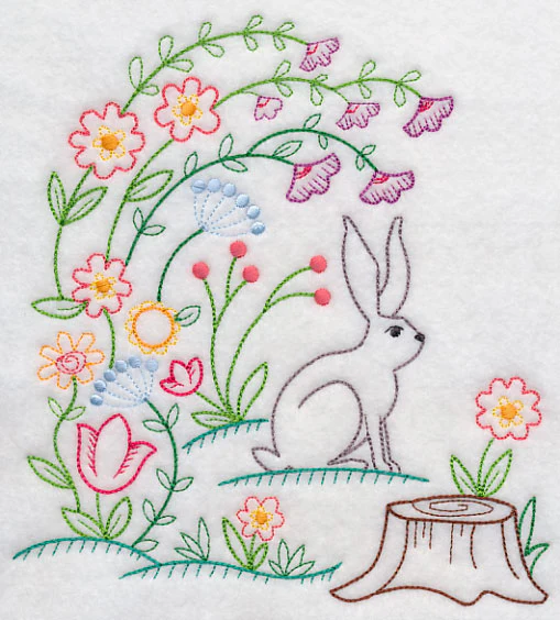 Bunny in Blooms (Vintage) - Image 2