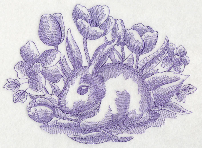 Bunny In Tulips (Toile) - Image 5