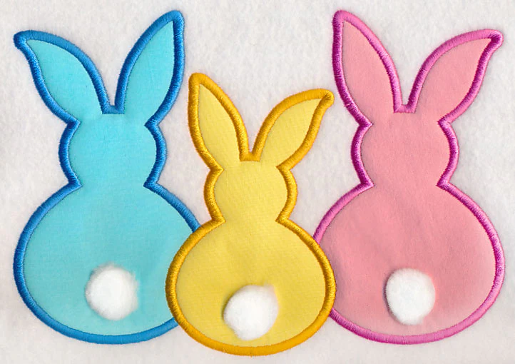 Bunny Puff Trio (Applique) - Image 8