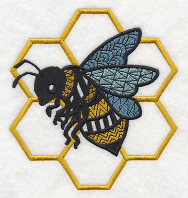 Busy Bee and Honeycomb (Blackwork) - Image 3