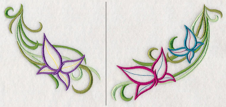 Butterflies and Vines Neckline (V-Neck) (Split)