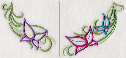 Butterflies and Vines Neckline (V-Neck) (Split) - Image 3