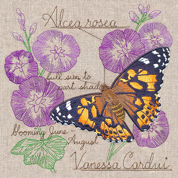 Butterfly and Blooms Collage