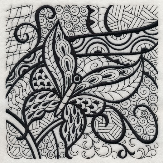 Butterfly Elegance (Blackwork) - Image 2
