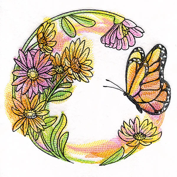 Butterfly & Flowers Wreath - Image 10