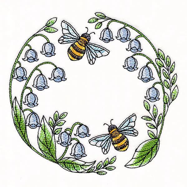 Buzzing Bees and Lillies of the Valley Wreath - Image 7