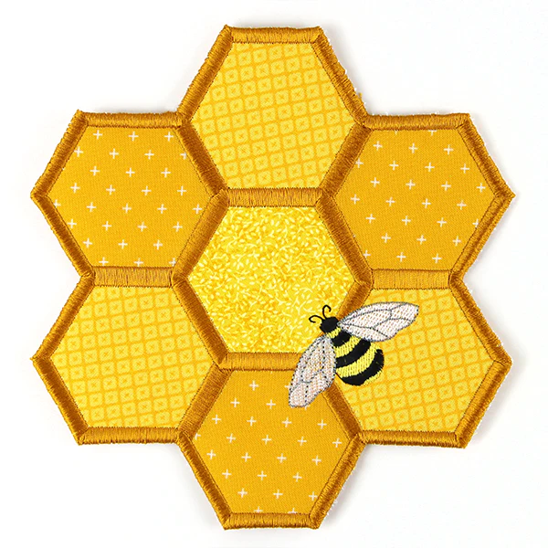 Buzzing Honeycomb Trivet (In-the-Hoop) - Image 2