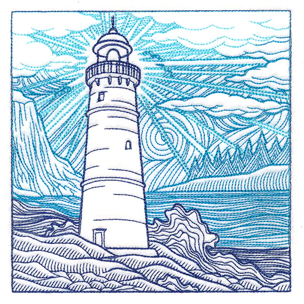 By The Seashore - Lighthouse Etching - Image 3