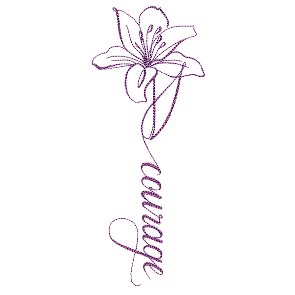 Calligraphy in Bloom - Courage - Image 4