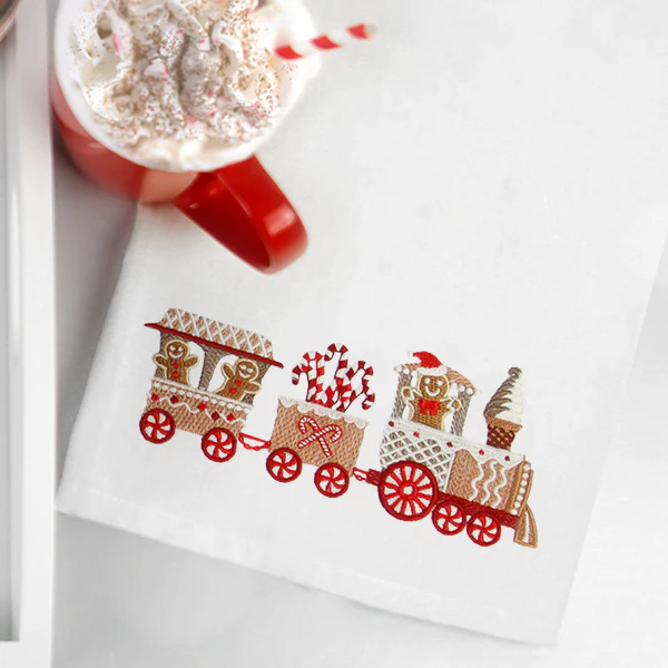 Candy Cane Christmas Train Border - Image 6