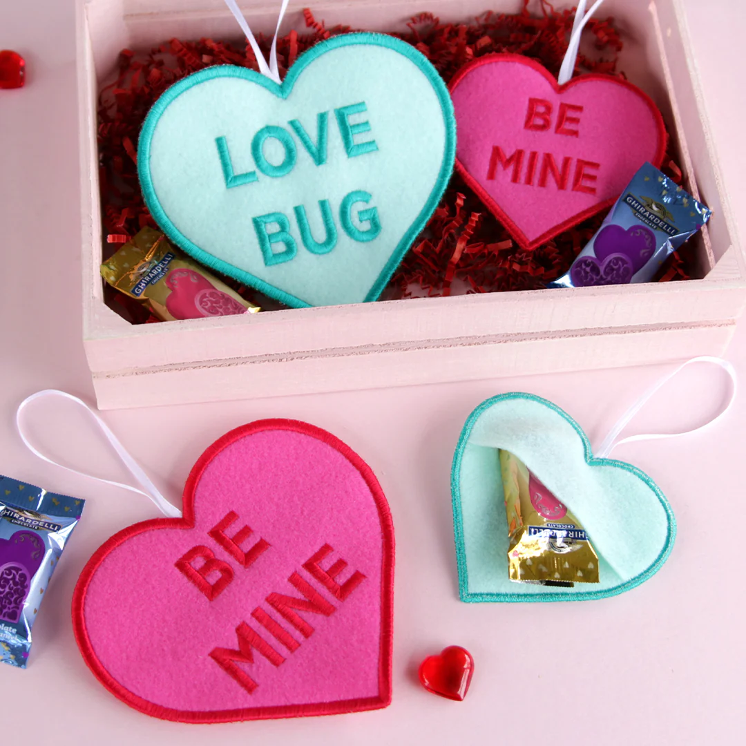 Candy Heart Treat Holder - Love Bug (In-the-Hoop) - Image 13