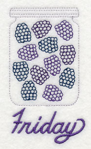 Canned Blackberries on Friday (Redwork) - Image 2