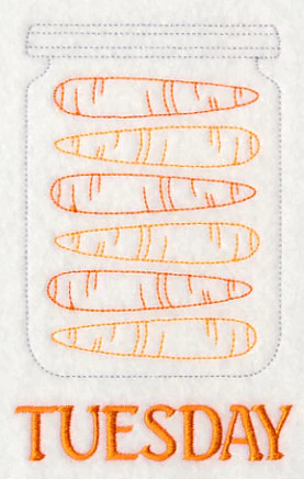 Canned Carrots on Tuesday (Redwork) - Image 3