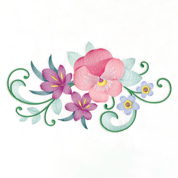 Captivating Pansy & Crocus Spray